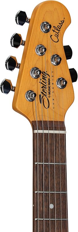 Sterling by Music Man CT30CHSS Cutlass HSS Electric Guitar, Sherwood Green, Headstock Left Front