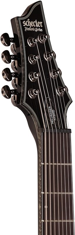 Schecter Hellraiser Hybrid C-8 Electric Guitar, 8-String, Transparent Black Burst, Headstock Left Front