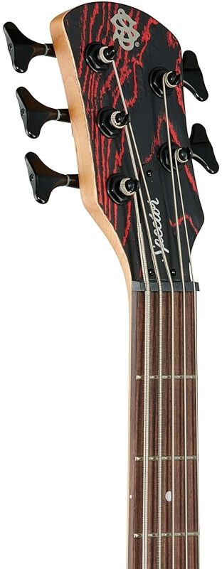 Spector NS Pulse 5-String Bass, Cinder Red, Headstock Left Front