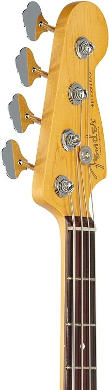 Fender American Pro II Precision Electric Bass, Rosewood Fingerboard (with Case), Olympic White, Headstock Left Front