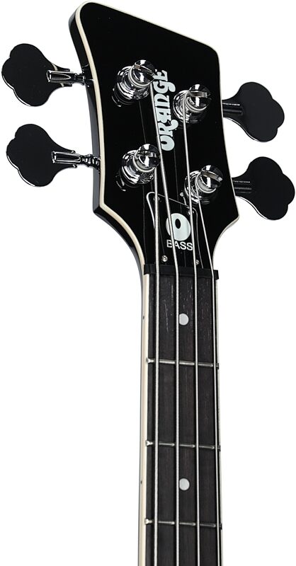 Orange O Bass Electric Bass (with Gig Bag), Black, Headstock Left Front