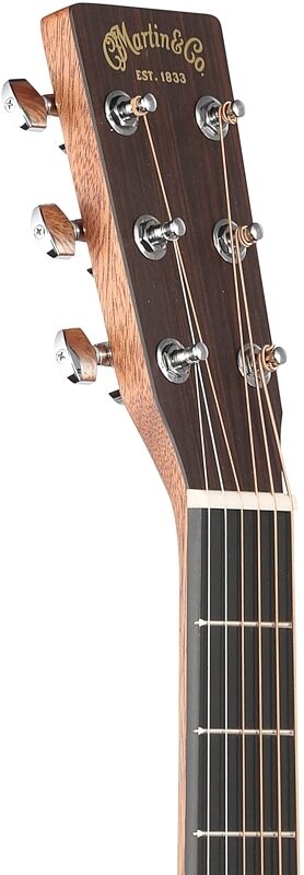 Martin D-10E Road Series Acoustic-Electric Guitar, Left-Handed (with Gig Bag), Natural - Sapele, Headstock Left Front