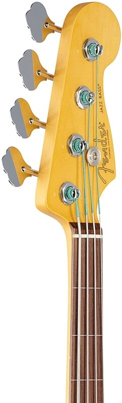 Fender American Pro II Jazz Bass Fretless Bass Guitar (with Case), Dark Night, Headstock Left Front