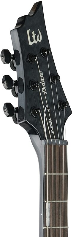 ESP LTD H-1001QM Electric Guitar, See-Thru Black, Headstock Left Front