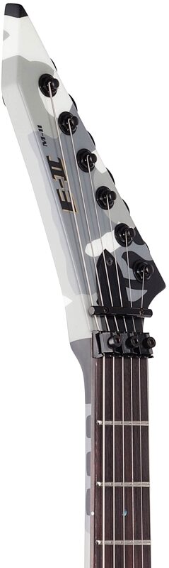 ESP E-II MIINT Electric Guitar (with Case), Urban Camo, Headstock Left Front