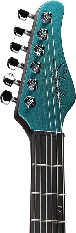 Schecter Aaron Marshall AM-6 Tremolo Electric Guitar, Left-Handed, Arctic Jade, Headstock Left Front
