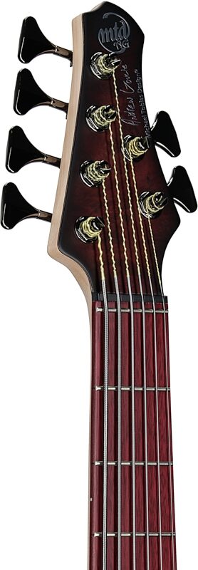 MTD Kingston Andrew Gouche AG-6 Electric Bass, 6-String, Smoky Purple, Headstock Left Front