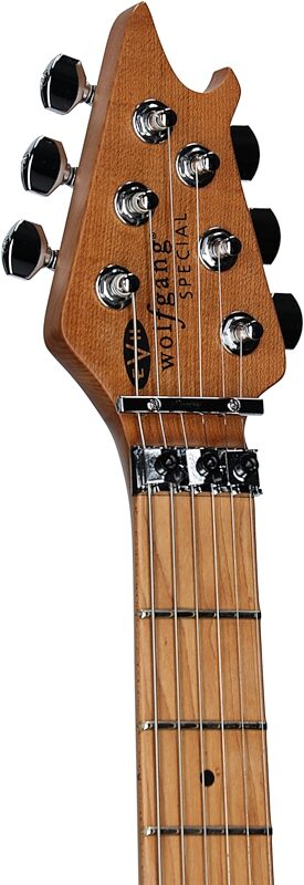 EVH Eddie Van Halen Wolfgang Special Quilted Maple Electric Guitar, Tiger Eye Glow, Headstock Left Front