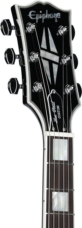 Epiphone Adam Jones 1979 Les Paul Custom Electric Guitar (with Case), Antique Silverburst, with Case, Headstock Left Front