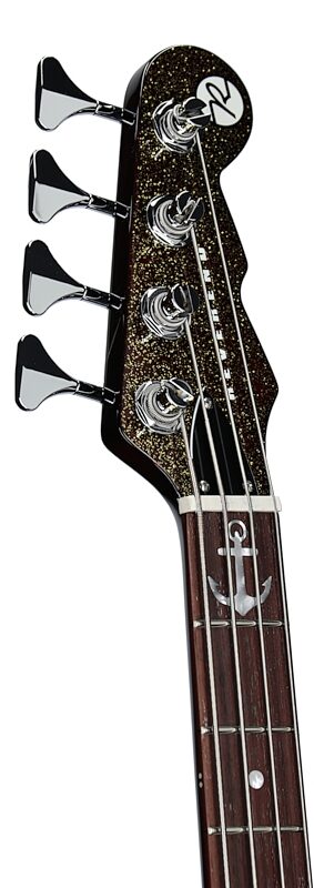 Reverend Mike Watt Wattplower MKII Electric Bass, Rootbeer, Headstock Left Front