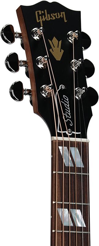 Gibson Hummingbird Studio Rosewood Acoustic-Electric Guitar (with Case), Satin Natural, Headstock Left Front