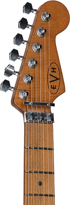 EVH Eddie Van Halen Frankenstein Series Relic Electric Guitar (with Gig Bag), Black, Headstock Left Front