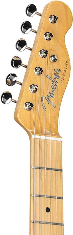 Fender JV Modified '50s Telecaster Electric Guitar, with Maple Fingerboard (and Gig Bag), White Blonde, Headstock Left Front