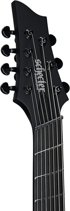 Schecter PT7MS Black Ops Electric Guitar, Left-Handed, Satin Black Open Pore, Headstock Left Front