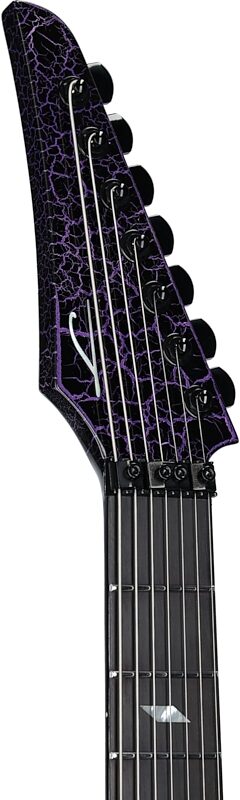 Legator Ninja 7 Floyd Rose Electric Guitar, 7-String, Purple Crackle, Headstock Left Front
