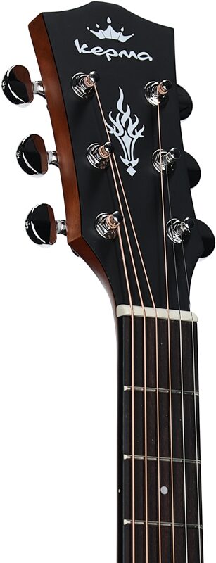 Kepma K3 Series GA3-130 Acoustic-Electric Guitar, Walnut Matte, with AcoustiFex K-10 Pickup, Headstock Left Front