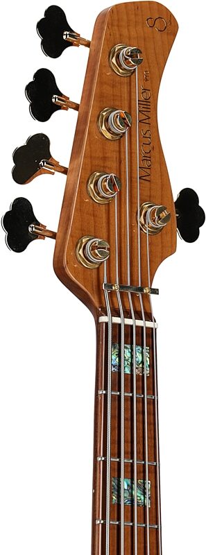 Sire Marcus Miller V10 DX Electric Bass, 5-String (with Case), Natural, Headstock Left Front