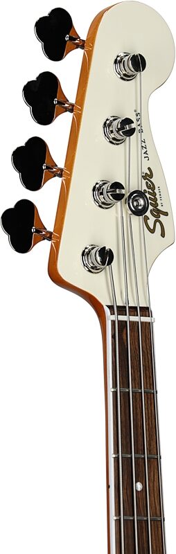 Squier Limited Edition Classic Vibe Mid-60s Jazz Electric Bass, Olympic White, Headstock Left Front