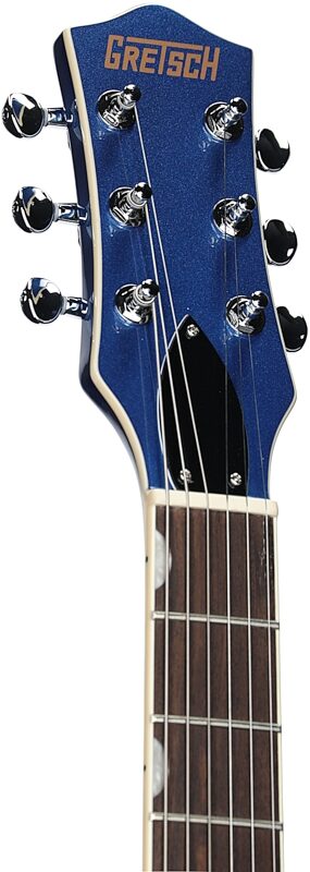 Gretsch G5232T Electromatic Double Jet Electric Guitar, Laurel Fingerboard, Fairlane Blue, Headstock Left Front