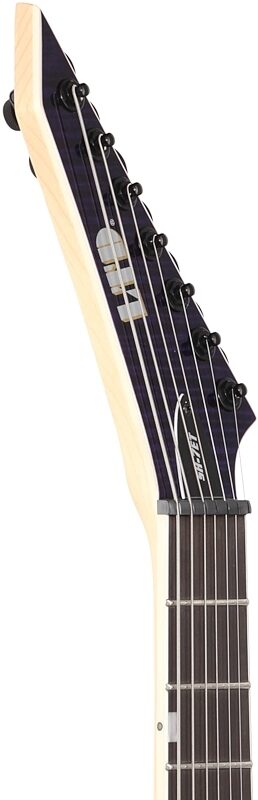 ESP LTD Brian Head Welch SH-7 Electric Guitar, 7-String (with Case), See-Thru Purple, Blemished, Headstock Left Front