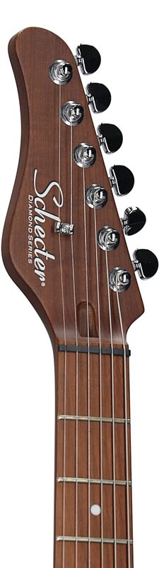 Schecter Traditional Van Nuys Electric Guitar, Left-Handed, Natural Ash, Headstock Left Front