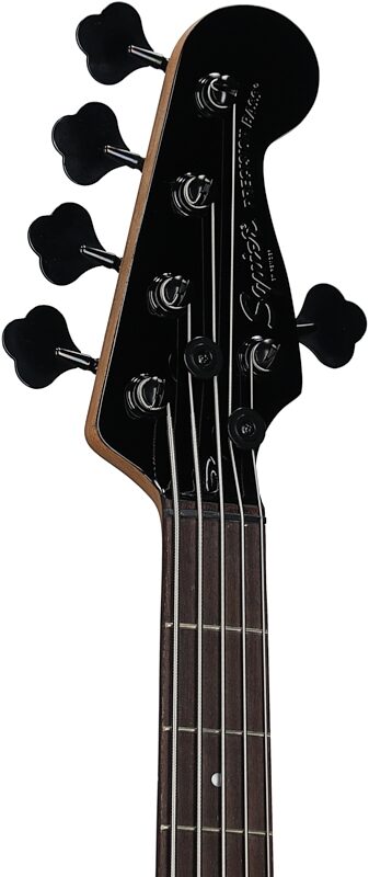 Squier Contemporary Active Precision Bass PH V 5-String Bass Guitar, with Laurel Fingerboard, Black, Headstock Left Front