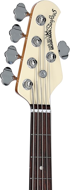 Ernie Ball Music Man StingRay 5 Special HH Electric Bass (with Case), Buttercream, Headstock Left Front