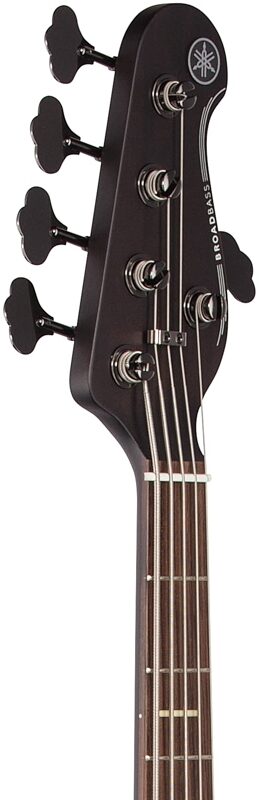 Yamaha BB735A Electric Bass Guitar, 5-String (with Gig Bag), Black, Headstock Left Front