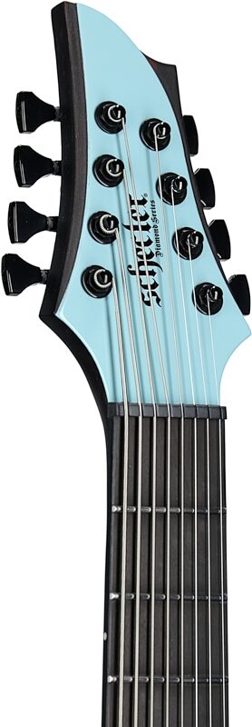 Schecter John Browne Tao-8 Electric Guitar, Azure, Headstock Left Front