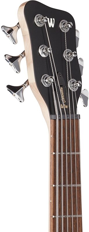 Warwick RockBass Corvette Basic 6 Electric Bass, 6-String, Natural Satin, Active EQ, Wenge Fingerboard, Headstock Left Front