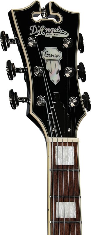 D'Angelico Premier SS Electric Guitar, Black, Headstock Left Front