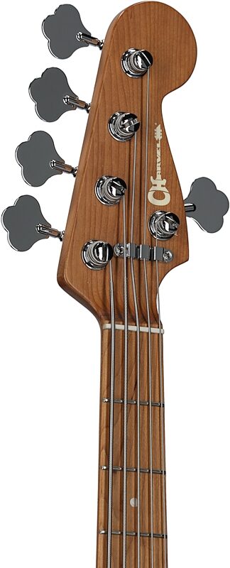 Charvel Pro-Mod San Dimas Bass PJ V Electric Bass, 5-String, Platinum Pearl, USED, Scratch and Dent, Headstock Left Front