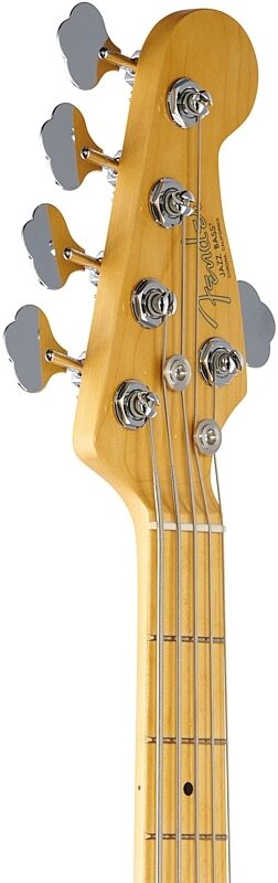 Fender American Pro II Jazz Bass V Bass Guitar (with Case), Roasted Pine, Headstock Left Front