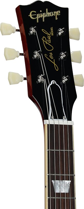 Epiphone Inspired by Gibson Custom 1959 Les Paul Standard Reissue Electric Guitar (with Case), Deep Cherry Sunburst, Headstock Left Front