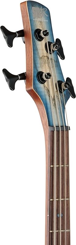 Ibanez SR600E Electric Bass, Cosmic Blue Starburst Flat, Headstock Left Front
