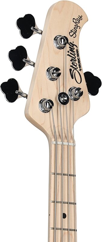 Sterling by Music Man RaySS4 StingRay Short Scale Electric Bass, Black, Headstock Left Front