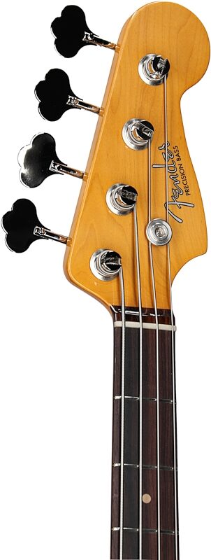 Fender American Vintage II 1960 Precision Electric Bass, Rosewood Fingerboard, Black, USED, Blemished, Headstock Left Front