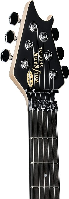 EVH Eddie Van Halen Wolfgang Special Ebony Fingerboard Electric Guitar, Striped Red/Black/White, Headstock Left Front