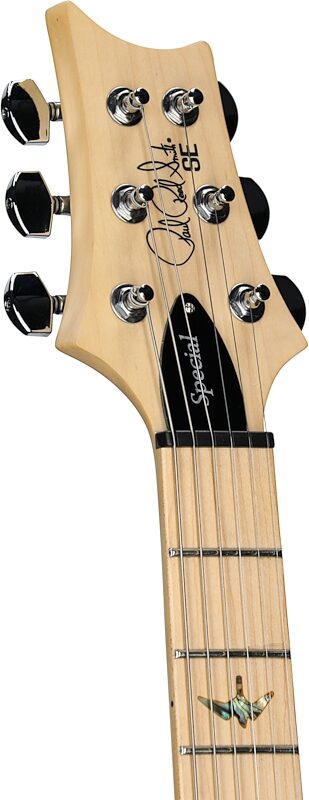 PRS Paul Reed Smith SE Swamp Ash Special Electric Guitar (with Gig Bag), Iris Blue, Headstock Left Front