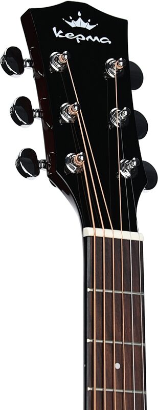 Kepma Elite Series GA2-232 Acoustic Guitar (with Gig Bag), Sunburst, Headstock Left Front