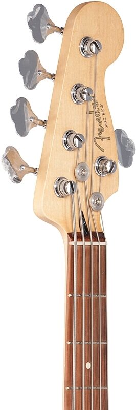 Fender Player Jazz Bass V Pau Ferro, 5-String, Polar White, Headstock Left Front