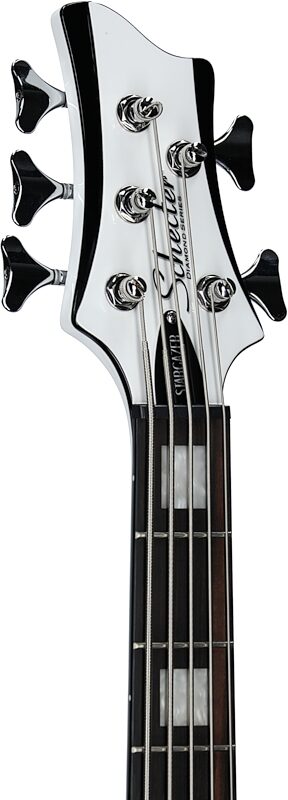 Schecter Stargazer 5 Electric Bass, Gloss White, Headstock Left Front