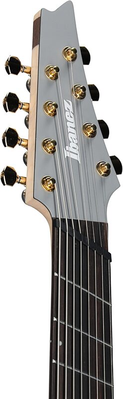 Ibanez RGDMS8 Multi-Scale Electric Guitar, 8-String, Clear Silver Metallic, Headstock Left Front