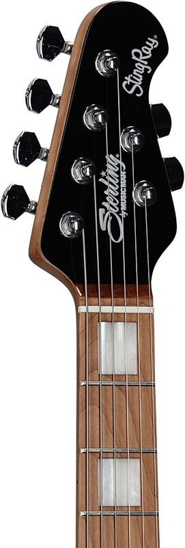 Sterling by Music Man SR50X StingRay Plus Electric Guitar, Black, Headstock Left Front