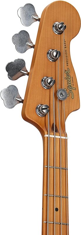 Squier 40th Anniversary Vintage Edition Precision Bass Guitar, Dakota Red, Headstock Left Front