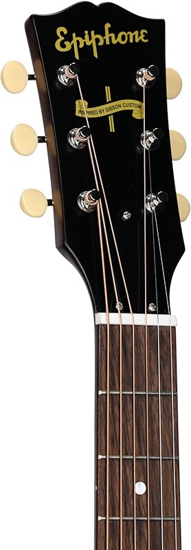 Epiphone 1942 Banner J-45 Acoustic-Electric Guitar (with Case), Vintage Sunburst, Headstock Left Front