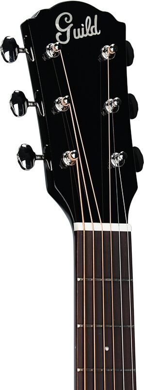 Guild DS-240E Dreadnought Acoustic-Electric Guitar, Black, Headstock Left Front