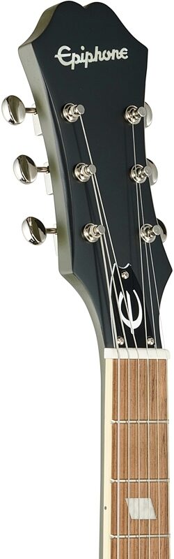 Epiphone Casino Worn Hollowbody Electric Guitar, Worn Olive Drab, Blemished, Headstock Left Front
