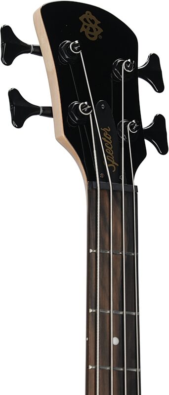 Spector Performer 4 Electric Bass, Metallic Silver Gloss, Headstock Left Front
