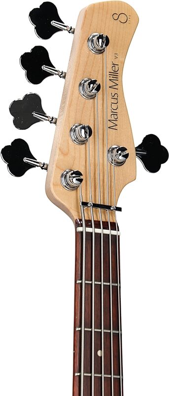 Sire Marcus Miller V3 Electric Bass, 5-String, Tobacco Sunburst, Headstock Left Front